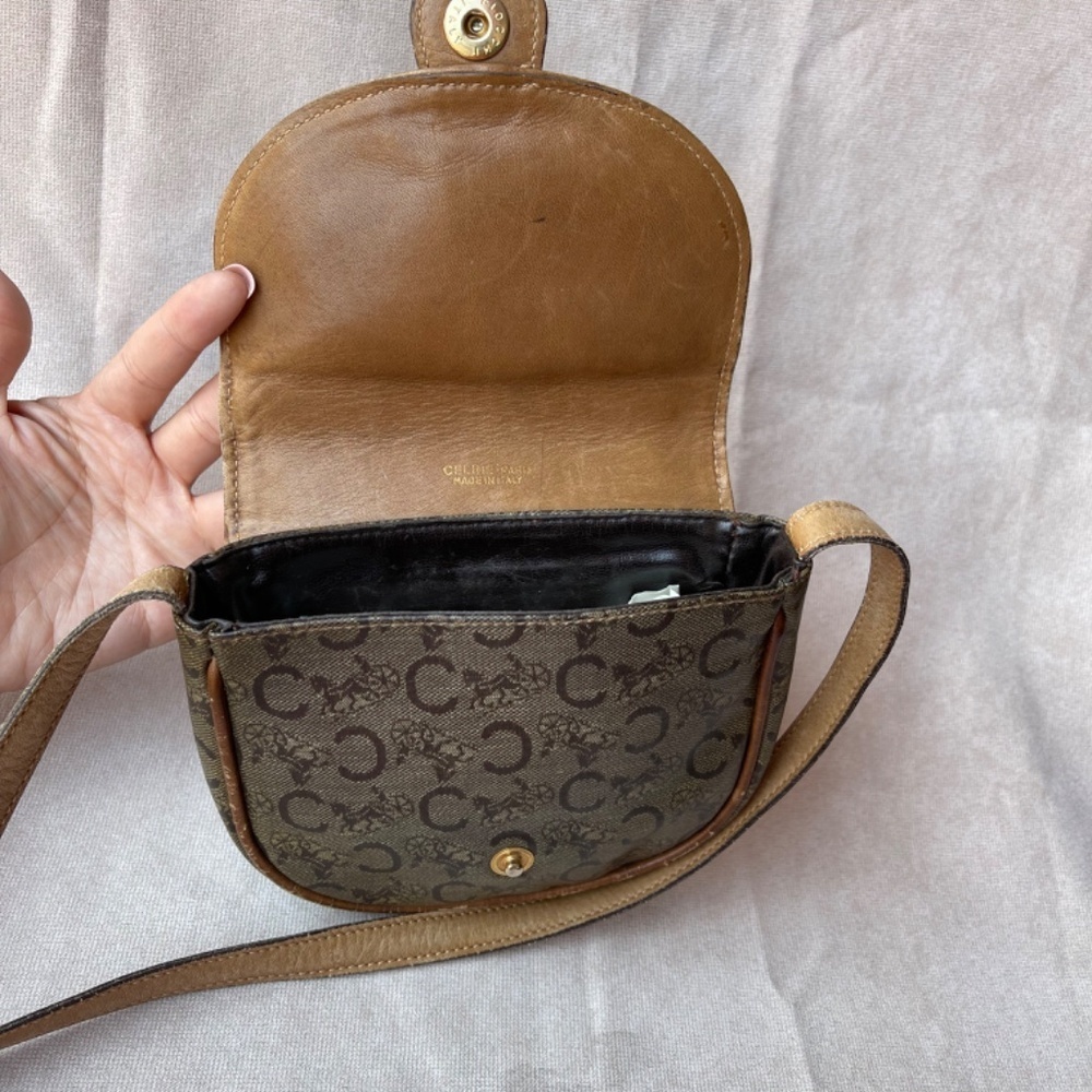 Rare Collectible Leather Horse Pocket Monogram Crossbody Bag purse - Picture 8 of 12